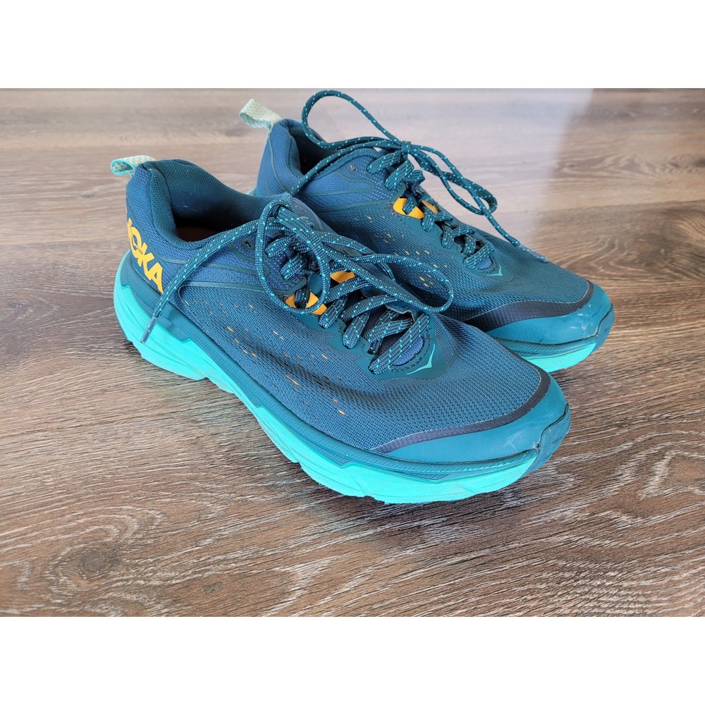 Hoka‎ One One Challenger ATR 5 Womens 7D Teal Turquoise Trail Running Shoes #2
